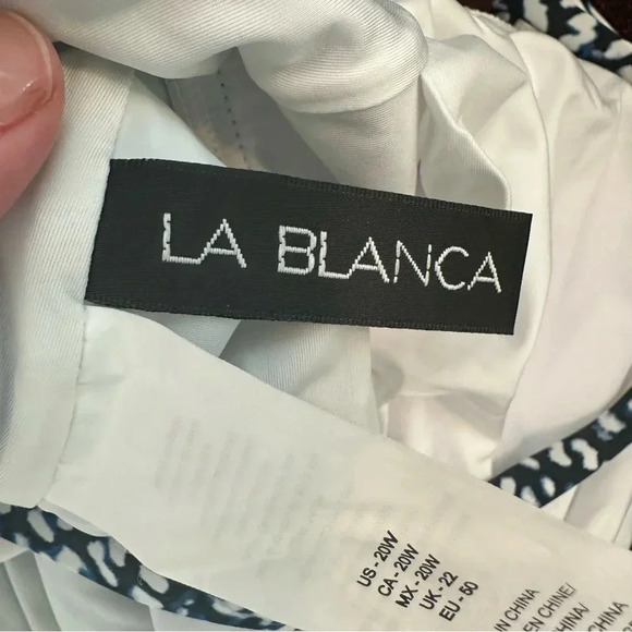 La Blanca Blue Tie Dye Cross Back One Piece - Picture 5 of 7